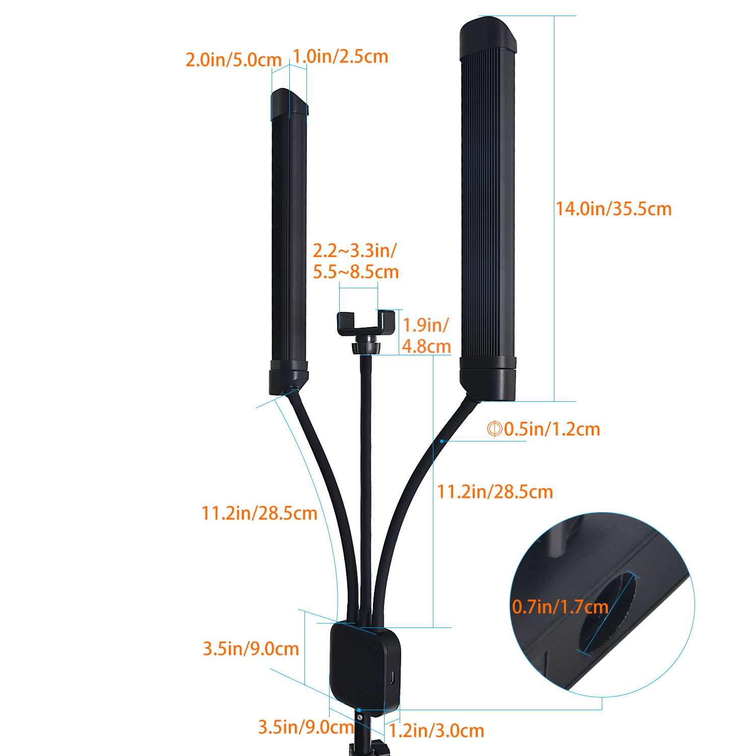 Fusitu FT-450 Photographic Lighting Multimedia Extreme With Selfie Function 3000-6000K Led Ring Light For Video Camera Phone